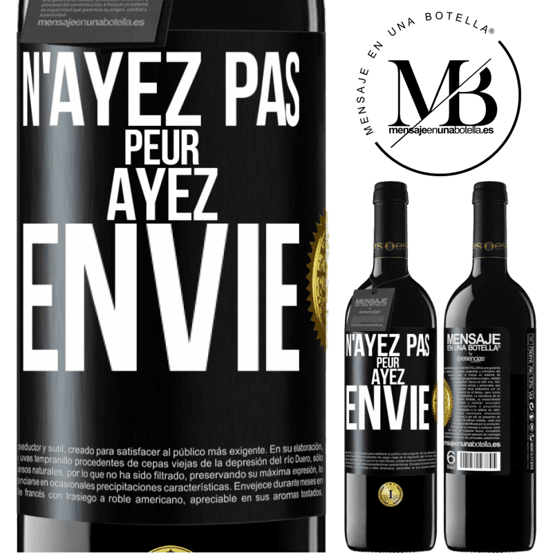39,95 € Envoi gratuit | Vin rouge Édition RED MBE Réserve N'ayez pas peur. Ayez envie Étiquette Noire. Étiquette personnalisable Réserve 12 Mois Récolte 2016 Tempranillo