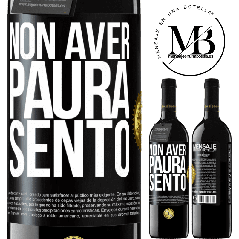 39,95 € Spedizione Gratuita | Vino rosso Edizione RED MBE Riserva Non aver paura Sento Etichetta Nera. Etichetta personalizzabile Riserva 12 Mesi Raccogliere 2016 Tempranillo