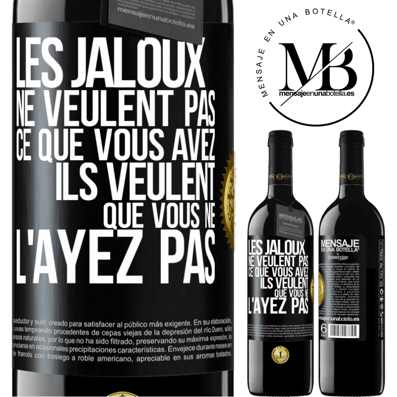 39,95 € Envoi gratuit | Vin rouge Édition RED MBE Réserve Les jaloux ne veulent pas ce que vous avez. Ils veulent que vous ne l'ayez pas Étiquette Noire. Étiquette personnalisable Réserve 12 Mois Récolte 2014 Tempranillo