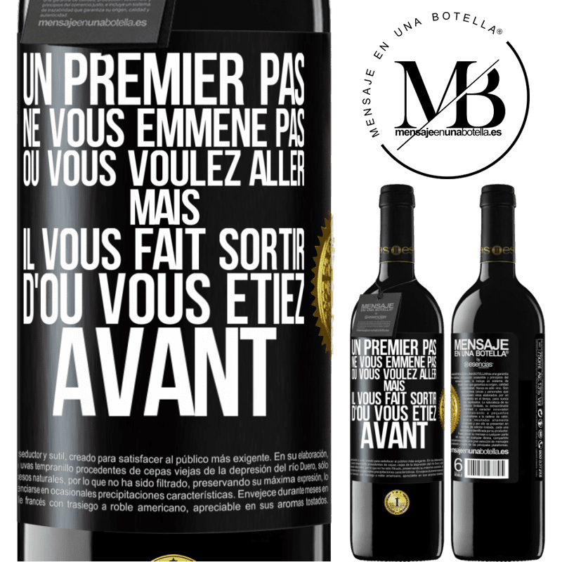 39,95 € Envoi gratuit | Vin rouge Édition RED MBE Réserve Un premier pas ne vous emmène pas où vous voulez aller, mais il vous fait sortir d'où vous étiez avant Étiquette Noire. Étiquette personnalisable Réserve 12 Mois Récolte 2014 Tempranillo