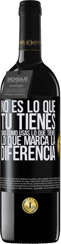 «No es lo que tú tienes, sino cómo usas lo que tienes, lo que marca la diferencia» Edición RED MBE Reserva