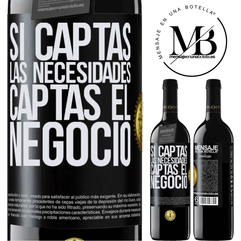 39,95 € Envío gratis | Vino Tinto Edición RED MBE Reserva Si captas las necesidades, captas el negocio Etiqueta Negra. Etiqueta personalizable Reserva 12 Meses Cosecha 2015 Tempranillo