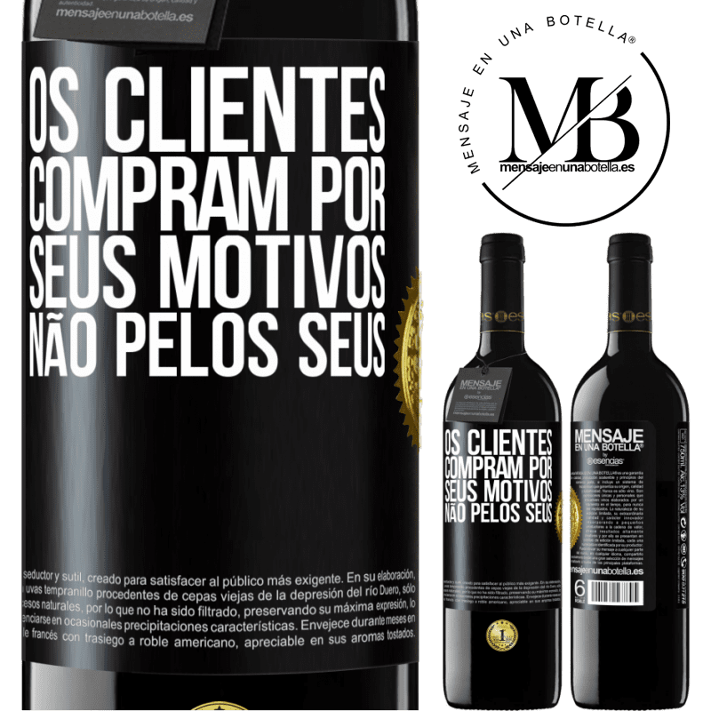 39,95 € Envio grátis | Vinho tinto Edição RED MBE Reserva Os clientes compram por seus motivos, não pelos seus Etiqueta Preta. Etiqueta personalizável Reserva 12 Meses Colheita 2016 Tempranillo