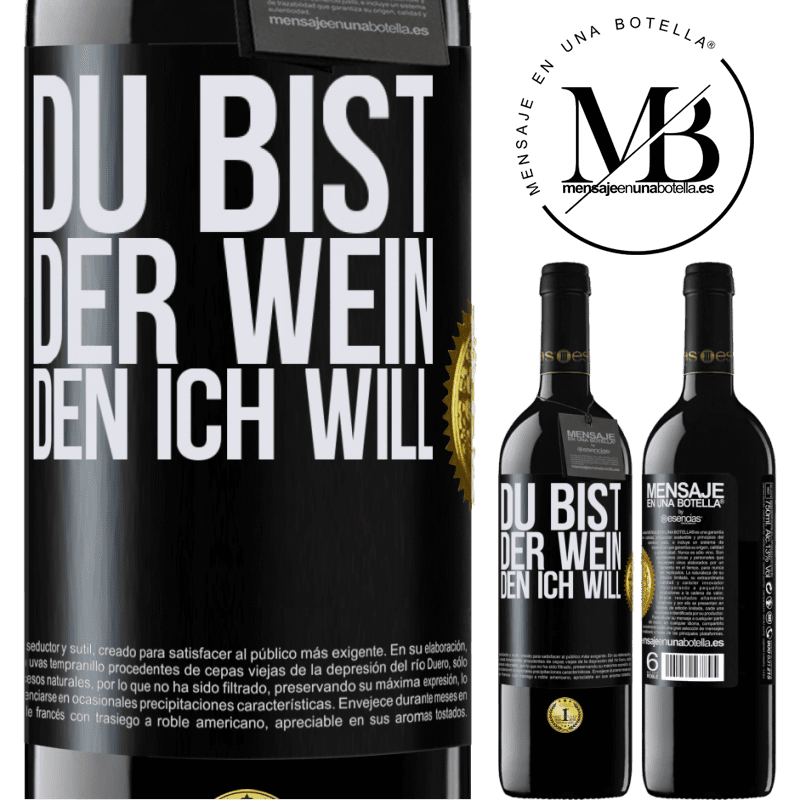 39,95 € Kostenloser Versand | Rotwein RED Ausgabe MBE Reserve Du bist der Wein, den ich will Schwarzes Etikett. Anpassbares Etikett Reserve 12 Monate Ernte 2014 Tempranillo