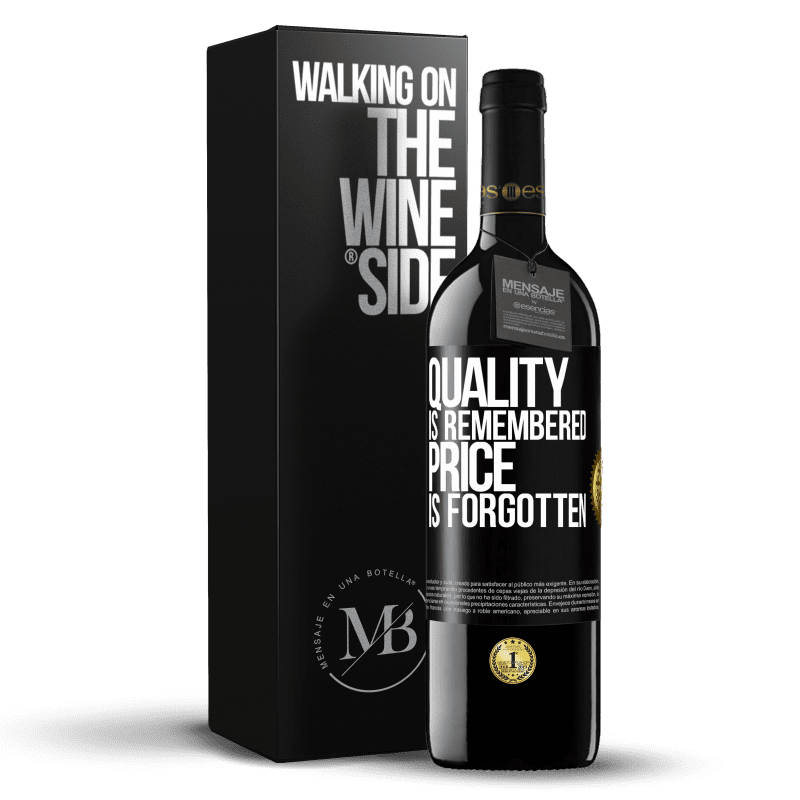 39,95 € Free Shipping | Red Wine RED Edition MBE Reserve Quality is remembered, price is forgotten Black Label. Customizable label Reserve 12 Months Harvest 2014 Tempranillo