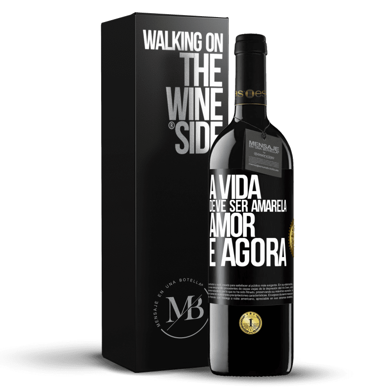 39,95 € Envio grátis | Vinho tinto Edição RED MBE Reserva A vida deve ser amarela. Amor e agora Etiqueta Preta. Etiqueta personalizável Reserva 12 Meses Colheita 2016 Tempranillo