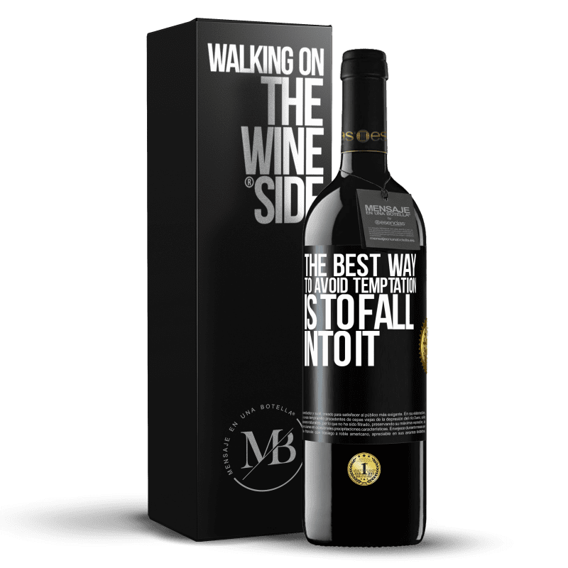 39,95 € Free Shipping | Red Wine RED Edition MBE Reserve The best way to avoid temptation is to fall into it Black Label. Customizable label Reserve 12 Months Harvest 2014 Tempranillo