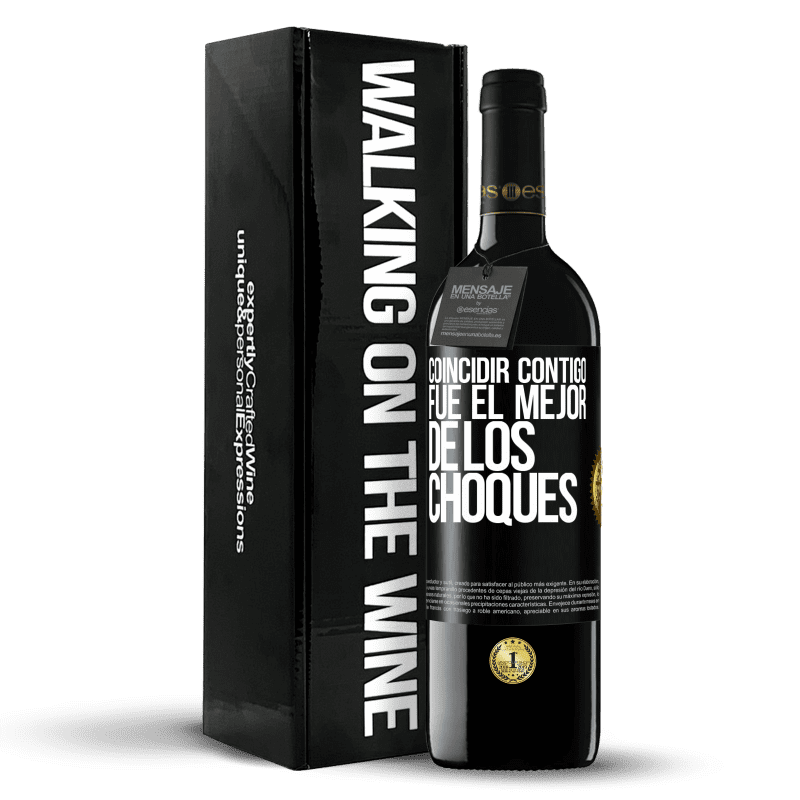 39,95 € Envío gratis | Vino Tinto Edición RED MBE Reserva Coincidir contigo fue el mejor de los choques Etiqueta Negra. Etiqueta personalizable Reserva 12 Meses Cosecha 2015 Tempranillo