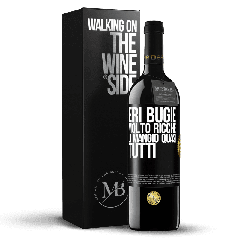 39,95 € Spedizione Gratuita | Vino rosso Edizione RED MBE Riserva Eri bugie molto ricche. Li mangio quasi tutti Etichetta Nera. Etichetta personalizzabile Riserva 12 Mesi Raccogliere 2014 Tempranillo