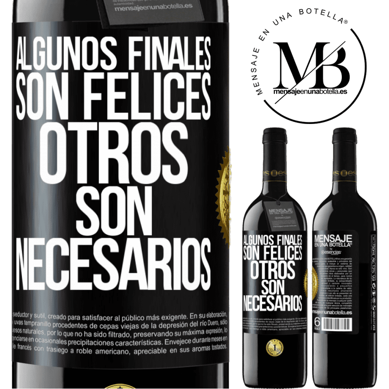 39,95 € Envío gratis | Vino Tinto Edición RED MBE Reserva Algunos finales son felices. Otros son necesarios Etiqueta Negra. Etiqueta personalizable Reserva 12 Meses Cosecha 2015 Tempranillo