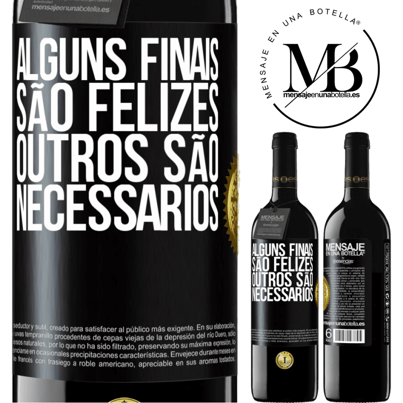 39,95 € Envio grátis | Vinho tinto Edição RED MBE Reserva Alguns finais são felizes. Outros são necessários Etiqueta Preta. Etiqueta personalizável Reserva 12 Meses Colheita 2015 Tempranillo