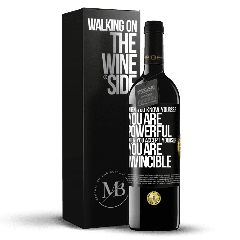 39,95 € Free Shipping | Red Wine RED Edition MBE Reserve When you know yourself, you are powerful. When you accept yourself, you are invincible Black Label. Customizable label Reserve 12 Months Harvest 2014 Tempranillo