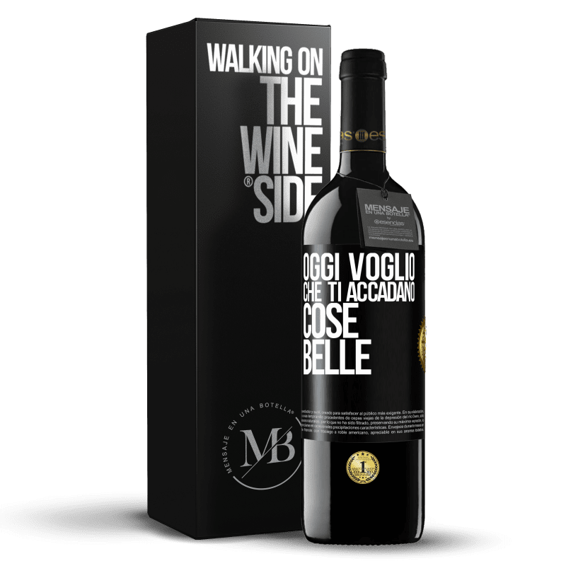 39,95 € Spedizione Gratuita | Vino rosso Edizione RED MBE Riserva Oggi voglio che ti accadano cose belle Etichetta Nera. Etichetta personalizzabile Riserva 12 Mesi Raccogliere 2015 Tempranillo