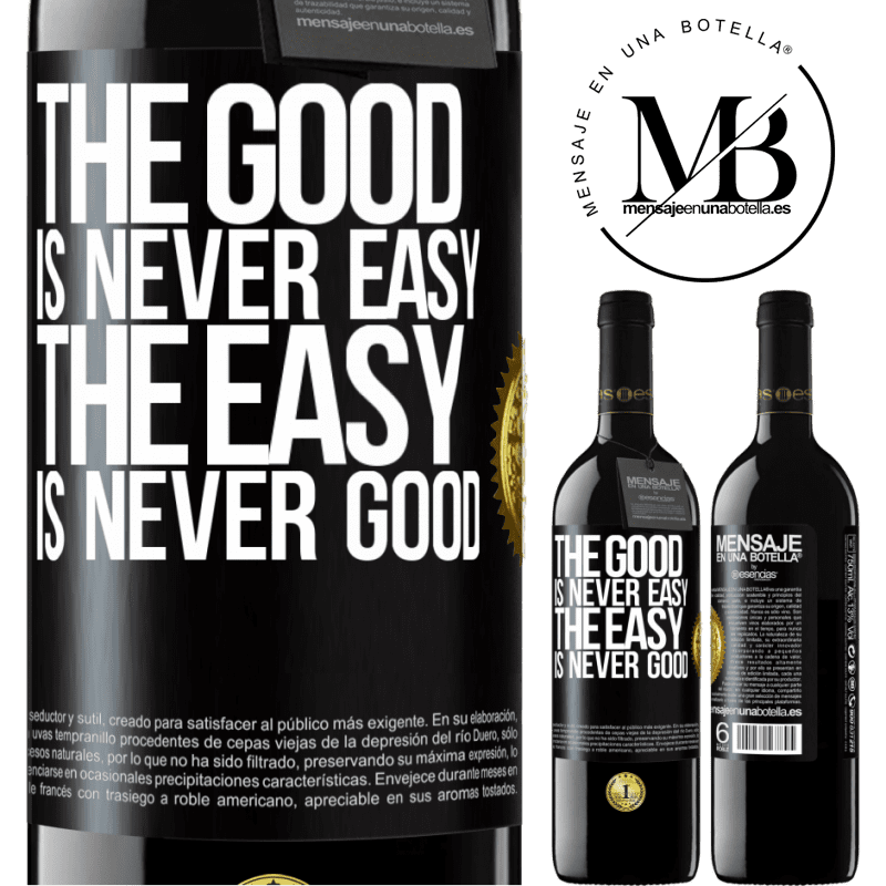 24,95 € Free Shipping | Red Wine RED Edition Crianza 6 Months The good is never easy. The easy is never good Black Label. Customizable label Aging in oak barrels 6 Months Harvest 2019 Tempranillo
