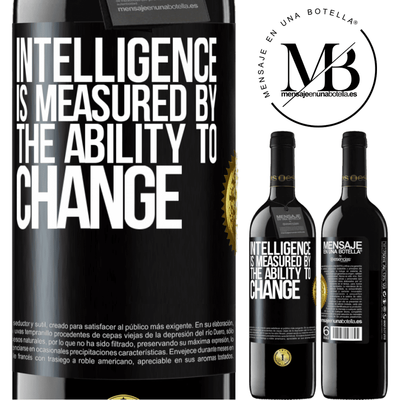 24,95 € Free Shipping | Red Wine RED Edition Crianza 6 Months Intelligence is measured by the ability to change Black Label. Customizable label Aging in oak barrels 6 Months Harvest 2019 Tempranillo