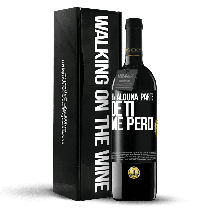 39,95 € Envío gratis | Vino Tinto Edición RED MBE Reserva En alguna parte de ti me perdí Etiqueta Negra. Etiqueta personalizable Reserva 12 Meses Cosecha 2015 Tempranillo