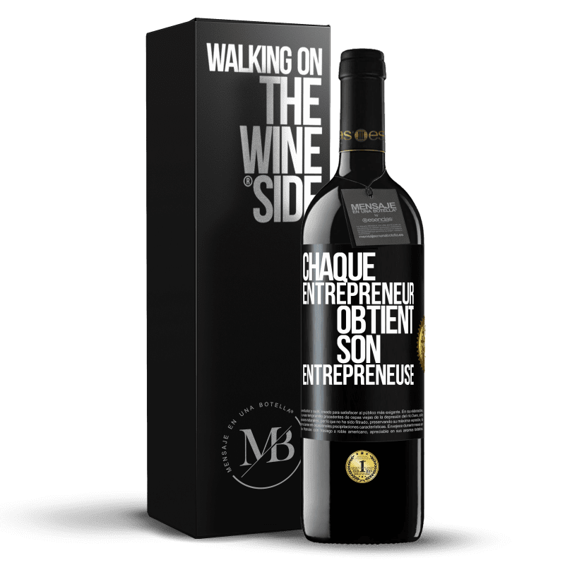 39,95 € Envoi gratuit | Vin rouge Édition RED MBE Réserve Chaque entrepreneur obtient son entrepreneuse Étiquette Noire. Étiquette personnalisable Réserve 12 Mois Récolte 2015 Tempranillo