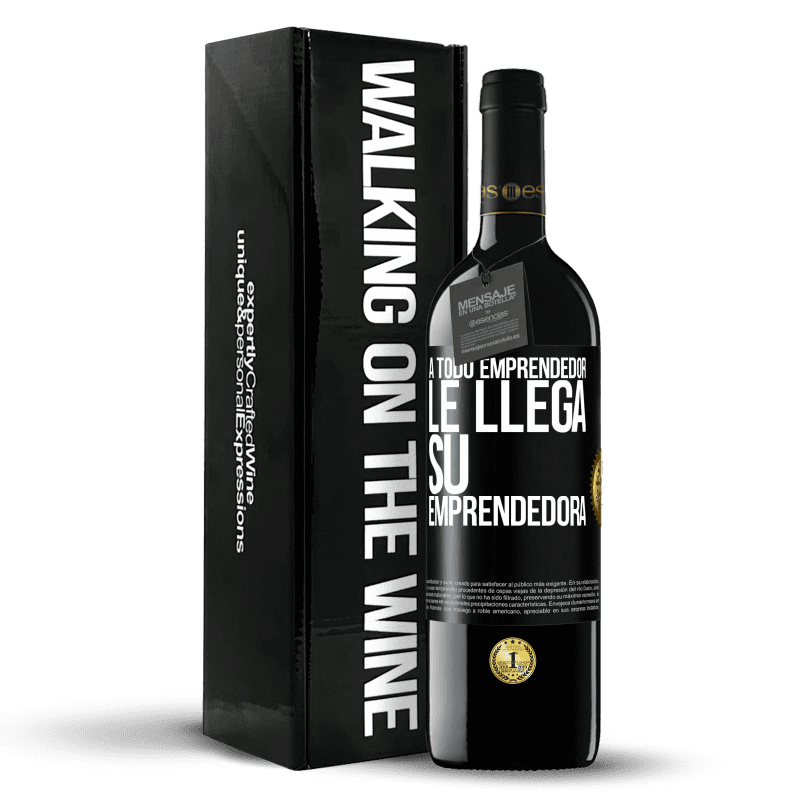 39,95 € Envío gratis | Vino Tinto Edición RED MBE Reserva A todo emprendedor le llega su emprendedora Etiqueta Negra. Etiqueta personalizable Reserva 12 Meses Cosecha 2015 Tempranillo