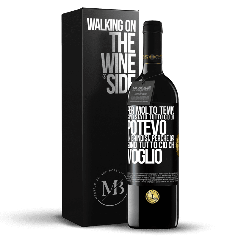 39,95 € Spedizione Gratuita | Vino rosso Edizione RED MBE Riserva Per molto tempo sono stato tutto ciò che potevo. Un brindisi, perché ora sono tutto ciò che voglio Etichetta Nera. Etichetta personalizzabile Riserva 12 Mesi Raccogliere 2015 Tempranillo