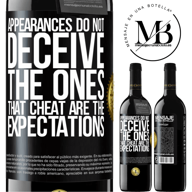 24,95 € Free Shipping | Red Wine RED Edition Crianza 6 Months Appearances do not deceive. The ones that cheat are the expectations Black Label. Customizable label Aging in oak barrels 6 Months Harvest 2019 Tempranillo
