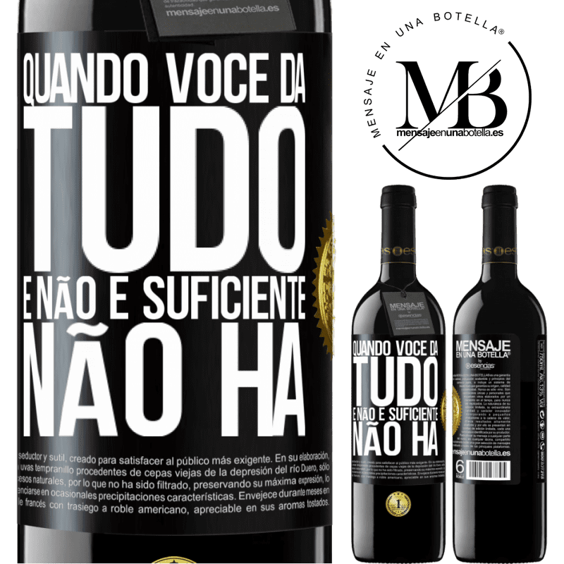 39,95 € Envio grátis | Vinho tinto Edição RED MBE Reserva Quando você dá tudo e não é suficiente, não há Etiqueta Preta. Etiqueta personalizável Reserva 12 Meses Colheita 2014 Tempranillo