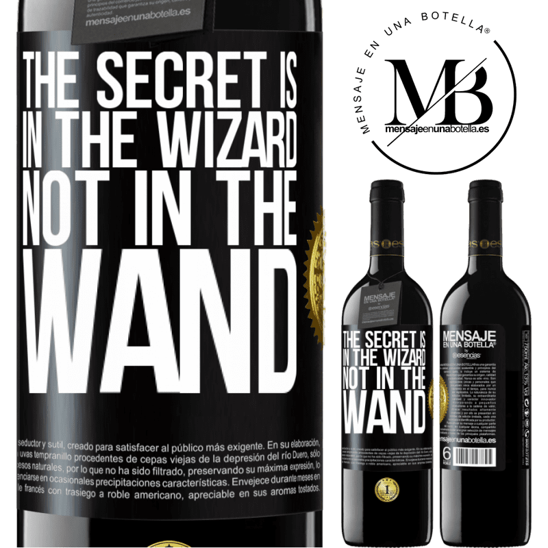 24,95 € Free Shipping | Red Wine RED Edition Crianza 6 Months The secret is in the wizard, not in the wand Black Label. Customizable label Aging in oak barrels 6 Months Harvest 2019 Tempranillo