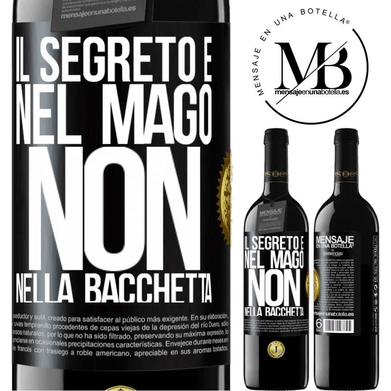 39,95 € Spedizione Gratuita | Vino rosso Edizione RED MBE Riserva Il segreto è nel mago, non nella bacchetta Etichetta Nera. Etichetta personalizzabile Riserva 12 Mesi Raccogliere 2015 Tempranillo