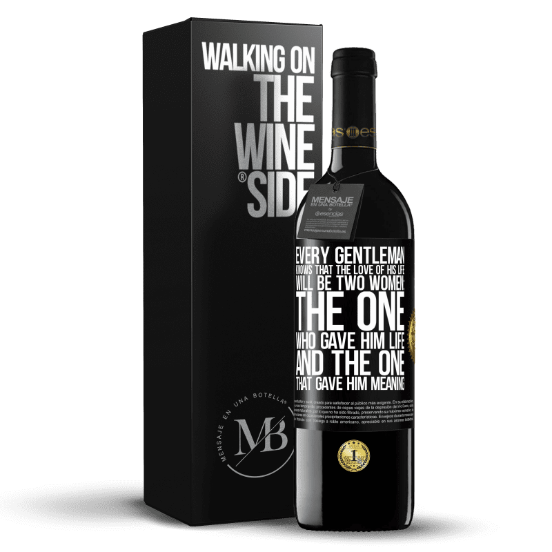 39,95 € Free Shipping | Red Wine RED Edition MBE Reserve Every gentleman knows that the love of his life will be two women: the one who gave him life and the one that gave him Black Label. Customizable label Reserve 12 Months Harvest 2016 Tempranillo