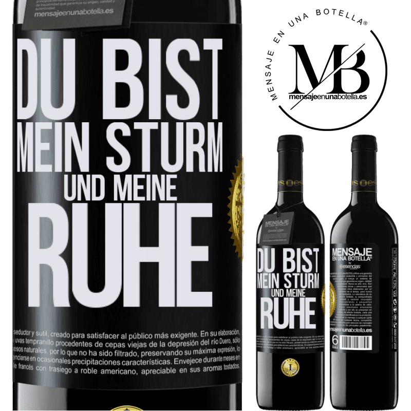 39,95 € Kostenloser Versand | Rotwein RED Ausgabe MBE Reserve Du bist mein Sturm und meine Ruhe Schwarzes Etikett. Anpassbares Etikett Reserve 12 Monate Ernte 2014 Tempranillo