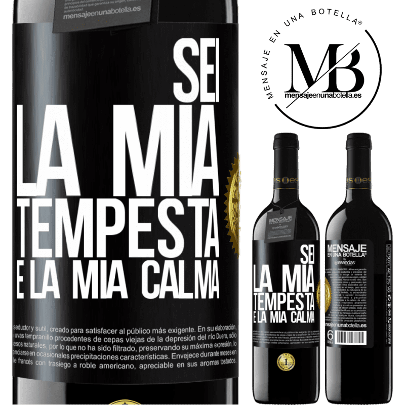 39,95 € Spedizione Gratuita | Vino rosso Edizione RED MBE Riserva Sei la mia tempesta e la mia calma Etichetta Nera. Etichetta personalizzabile Riserva 12 Mesi Raccogliere 2014 Tempranillo