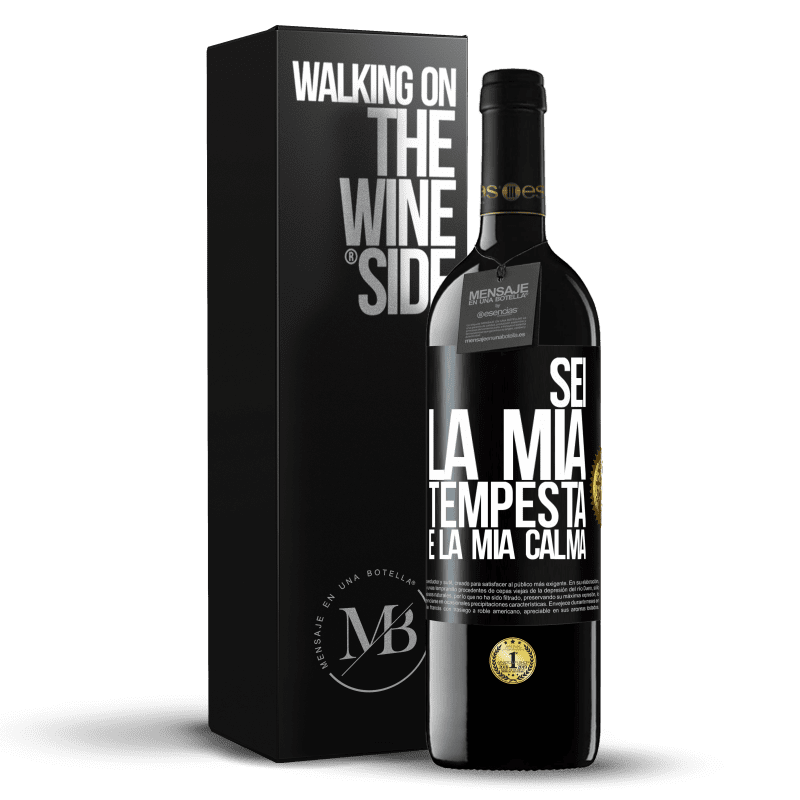 39,95 € Spedizione Gratuita | Vino rosso Edizione RED MBE Riserva Sei la mia tempesta e la mia calma Etichetta Nera. Etichetta personalizzabile Riserva 12 Mesi Raccogliere 2015 Tempranillo