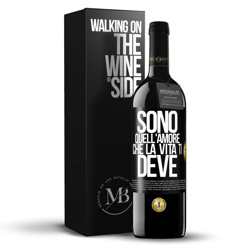 39,95 € Spedizione Gratuita | Vino rosso Edizione RED MBE Riserva Sono quell'amore che la vita ti deve Etichetta Nera. Etichetta personalizzabile Riserva 12 Mesi Raccogliere 2015 Tempranillo