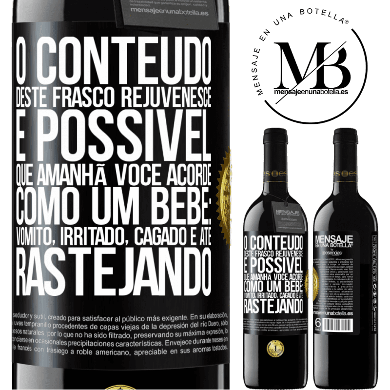 39,95 € Envio grátis | Vinho tinto Edição RED MBE Reserva O conteúdo deste frasco rejuvenesce. É possível que amanhã você acorde como um bebê: vômito, irritado, cagado e até Etiqueta Preta. Etiqueta personalizável Reserva 12 Meses Colheita 2015 Tempranillo