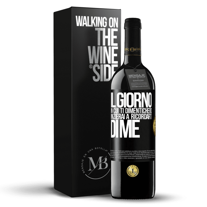 39,95 € Spedizione Gratuita | Vino rosso Edizione RED MBE Riserva Il giorno in cui ti dimenticherò, inizierai a ricordarti di me Etichetta Nera. Etichetta personalizzabile Riserva 12 Mesi Raccogliere 2015 Tempranillo