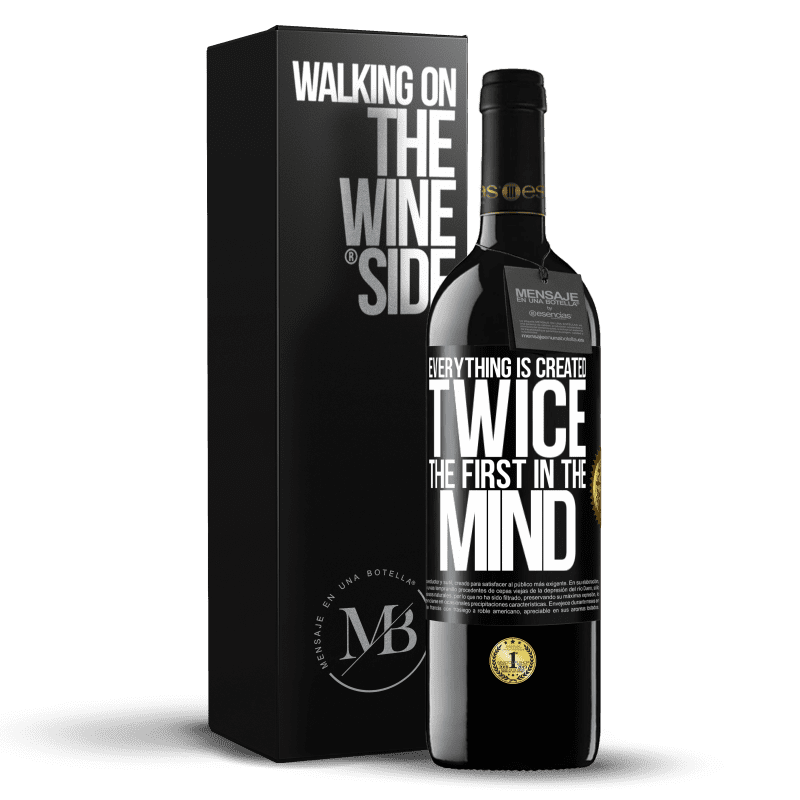 39,95 € Free Shipping | Red Wine RED Edition MBE Reserve Everything is created twice. The first in the mind Black Label. Customizable label Reserve 12 Months Harvest 2014 Tempranillo
