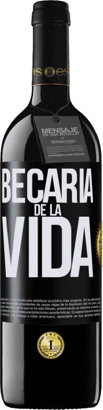 39,95 € Envío gratis | Vino Tinto Edición RED MBE Reserva Becaria de la vida Etiqueta Negra. Etiqueta personalizable Reserva 12 Meses Cosecha 2016 Tempranillo