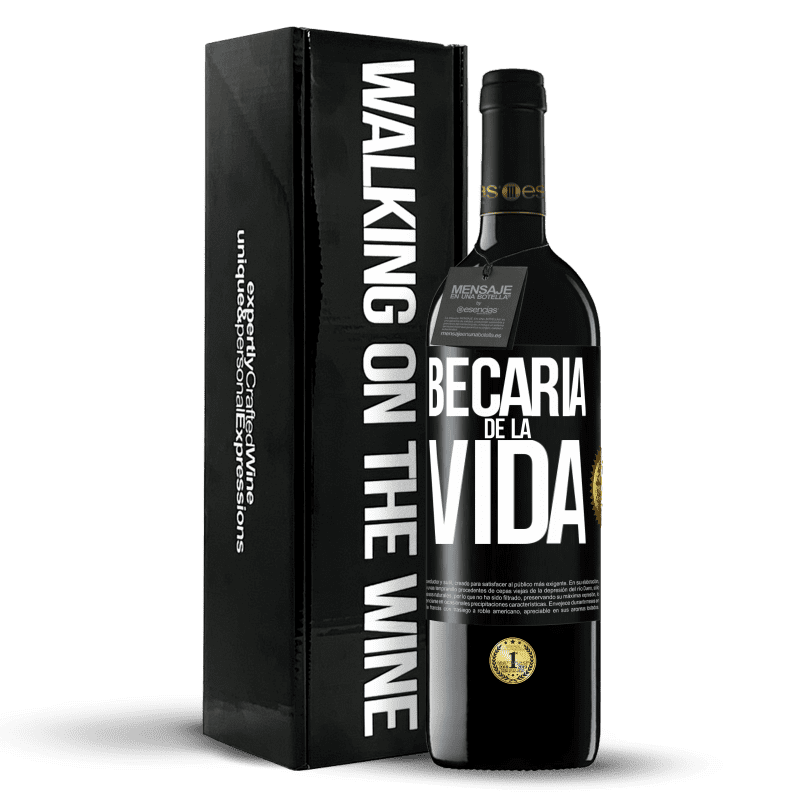 39,95 € Envío gratis | Vino Tinto Edición RED MBE Reserva Becaria de la vida Etiqueta Negra. Etiqueta personalizable Reserva 12 Meses Cosecha 2016 Tempranillo
