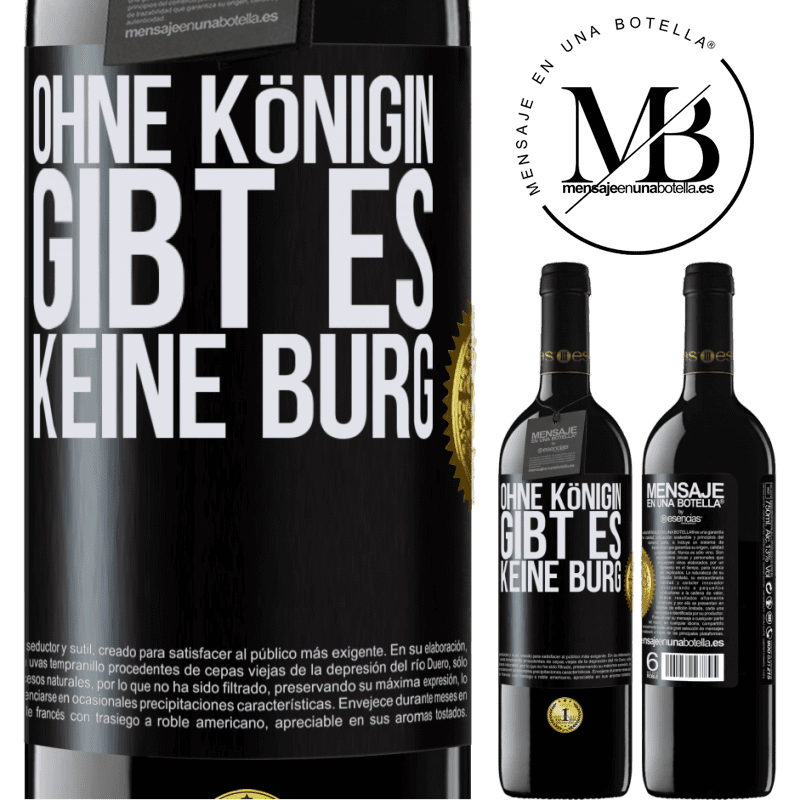 39,95 € Kostenloser Versand | Rotwein RED Ausgabe MBE Reserve Ohne Königin gibt es keine Burg Schwarzes Etikett. Anpassbares Etikett Reserve 12 Monate Ernte 2015 Tempranillo