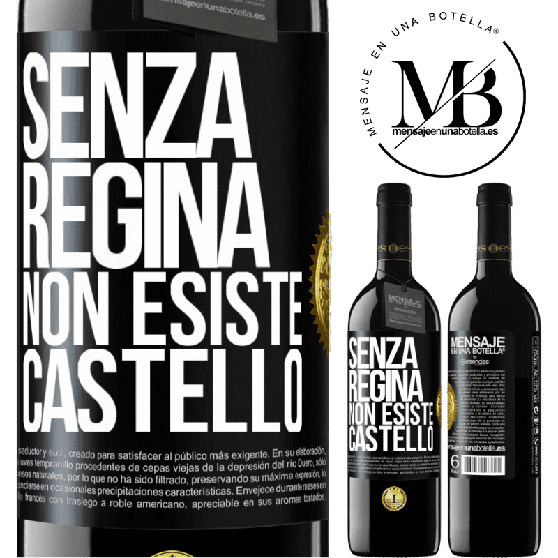 39,95 € Spedizione Gratuita | Vino rosso Edizione RED MBE Riserva Senza regina, non esiste castello Etichetta Nera. Etichetta personalizzabile Riserva 12 Mesi Raccogliere 2015 Tempranillo
