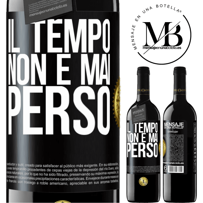 39,95 € Spedizione Gratuita | Vino rosso Edizione RED MBE Riserva Il tempo non è mai perso Etichetta Nera. Etichetta personalizzabile Riserva 12 Mesi Raccogliere 2014 Tempranillo