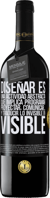 «Diseñar es una actividad abstracta que implica programar, proyectar, comunicar… y traducir lo invisible en visible» Edición RED MBE Reserva