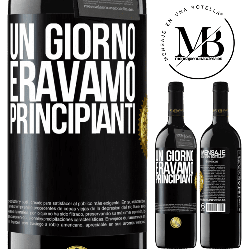 39,95 € Spedizione Gratuita | Vino rosso Edizione RED MBE Riserva Un giorno eravamo principianti Etichetta Nera. Etichetta personalizzabile Riserva 12 Mesi Raccogliere 2015 Tempranillo