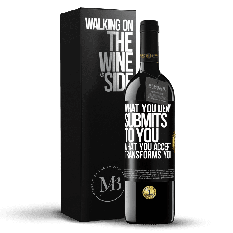 39,95 € Free Shipping | Red Wine RED Edition MBE Reserve What you deny submits to you. What you accept transforms you Black Label. Customizable label Reserve 12 Months Harvest 2015 Tempranillo