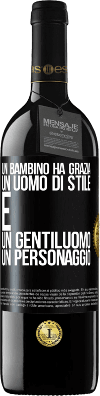 39,95 € | Vino rosso Edizione RED MBE Riserva Un bambino ha grazia, un uomo di stile e un gentiluomo, un personaggio Etichetta Nera. Etichetta personalizzabile Riserva 12 Mesi Raccogliere 2015 Tempranillo