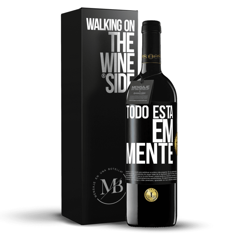 39,95 € Envio grátis | Vinho tinto Edição RED MBE Reserva Todo está em mente Etiqueta Preta. Etiqueta personalizável Reserva 12 Meses Colheita 2015 Tempranillo