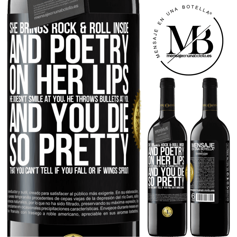 39,95 € Free Shipping | Red Wine RED Edition MBE Reserve She brings Rock & Roll inside and poetry on her lips. He doesn't smile at you, he throws bullets at you, and you die so Black Label. Customizable label Reserve 12 Months Harvest 2014 Tempranillo