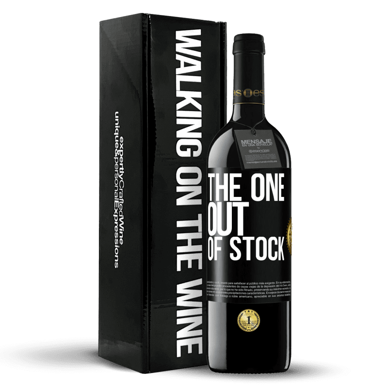39,95 € Envío gratis | Vino Tinto Edición RED MBE Reserva The one out of stock Etiqueta Negra. Etiqueta personalizable Reserva 12 Meses Cosecha 2016 Tempranillo
