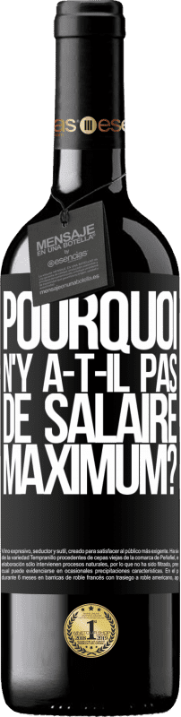 39,95 € | Vin rouge Édition RED MBE Réserve pourquoi n'y a-t-il pas de salaire maximum? Étiquette Noire. Étiquette personnalisable Réserve 12 Mois Récolte 2015 Tempranillo