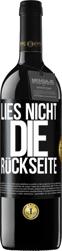 39,95 € | Rotwein RED Ausgabe MBE Reserve Lies nicht die Rückseite Schwarzes Etikett. Anpassbares Etikett Reserve 12 Monate Ernte 2016 Tempranillo