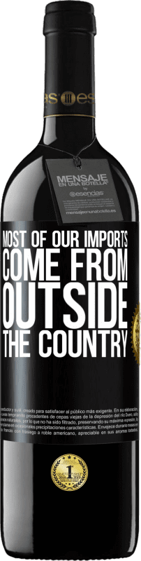 39,95 € | 红酒 RED版 MBE 预订 我们的进口大部分来自国外 黑标. 可自定义的标签 预订 12 个月 收成 2014 Tempranillo
